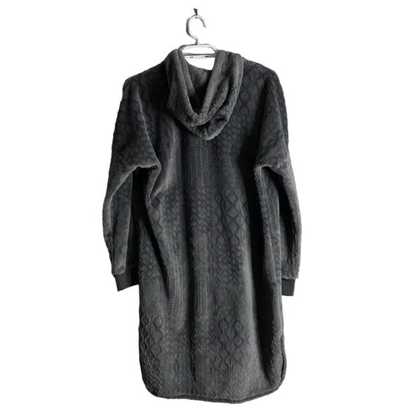 Denver Hayes Women's Charcoal Gray Patterned Super Cozy Lounge Dress - Picture 6 of 9